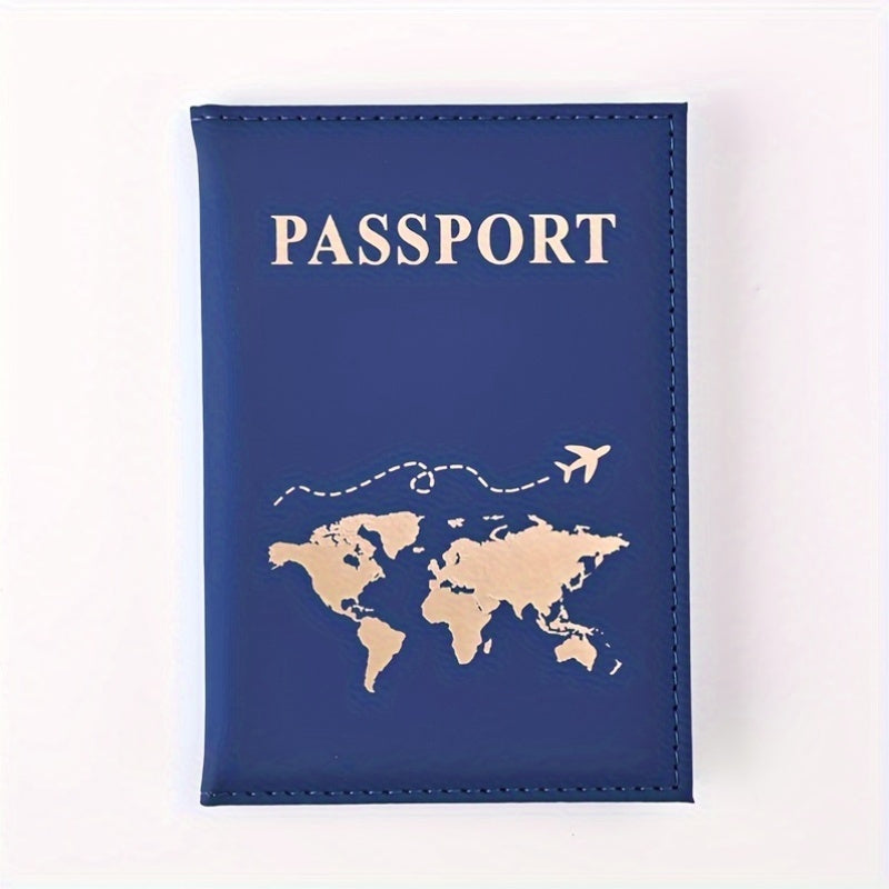 1 PC Gilding Passport Cover Holder, Travel Wallet Passport Case