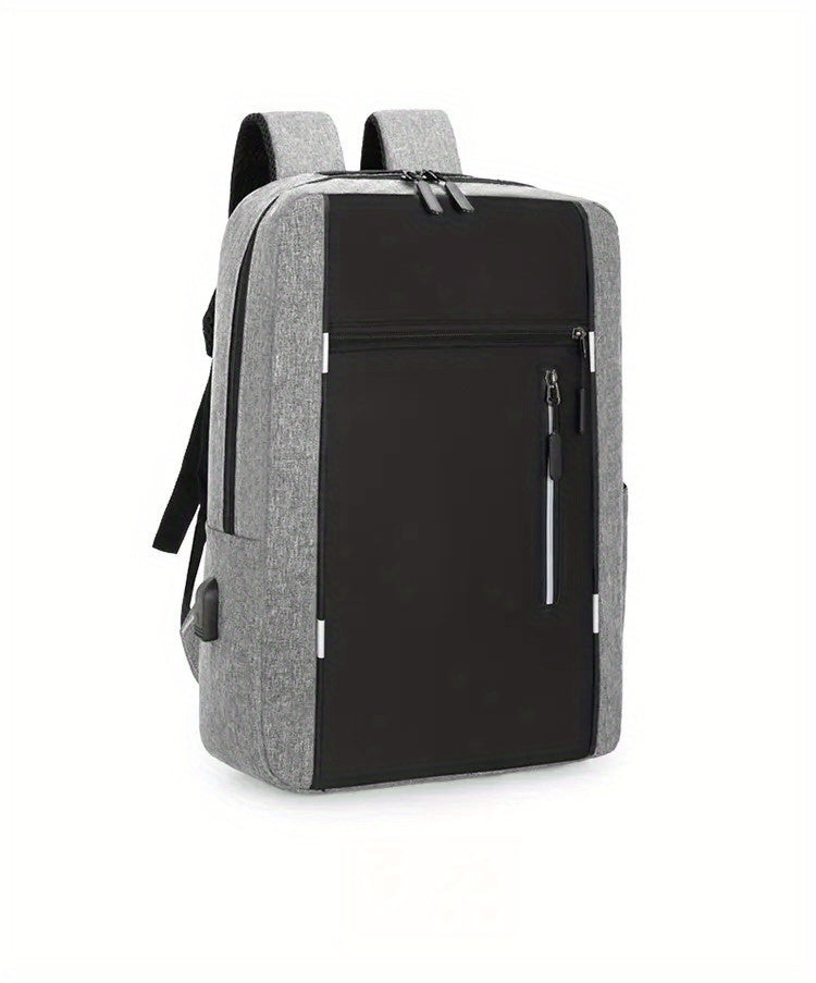 Three-Piece Set: Laptop Bag, Chest Bag, Wallet - Multi-Layer Oxford Fabric Adjustable Shoulder Backpack with Reflective Strip Design, Breathable Wide Strap Large Capacity Casual Storage Bag for Men, Suitable for Daily Commute