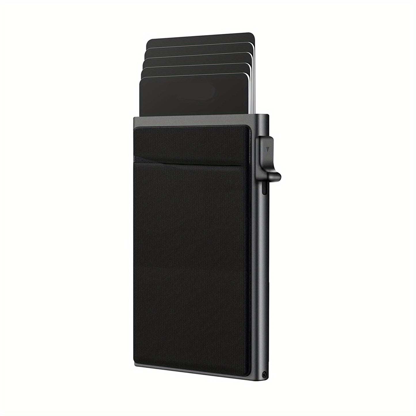 Simple RFID Blocking Aluminum Alloy Credit Card Holder with Money Bag for Men
