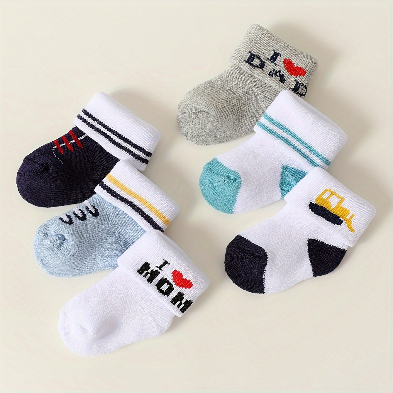 6/12 Pairs of Candy Color Youngsters's Socks Cute Youngsters Fleece Circle Warm Socks for Boys and Girls Autumn and Winter Short Socks
