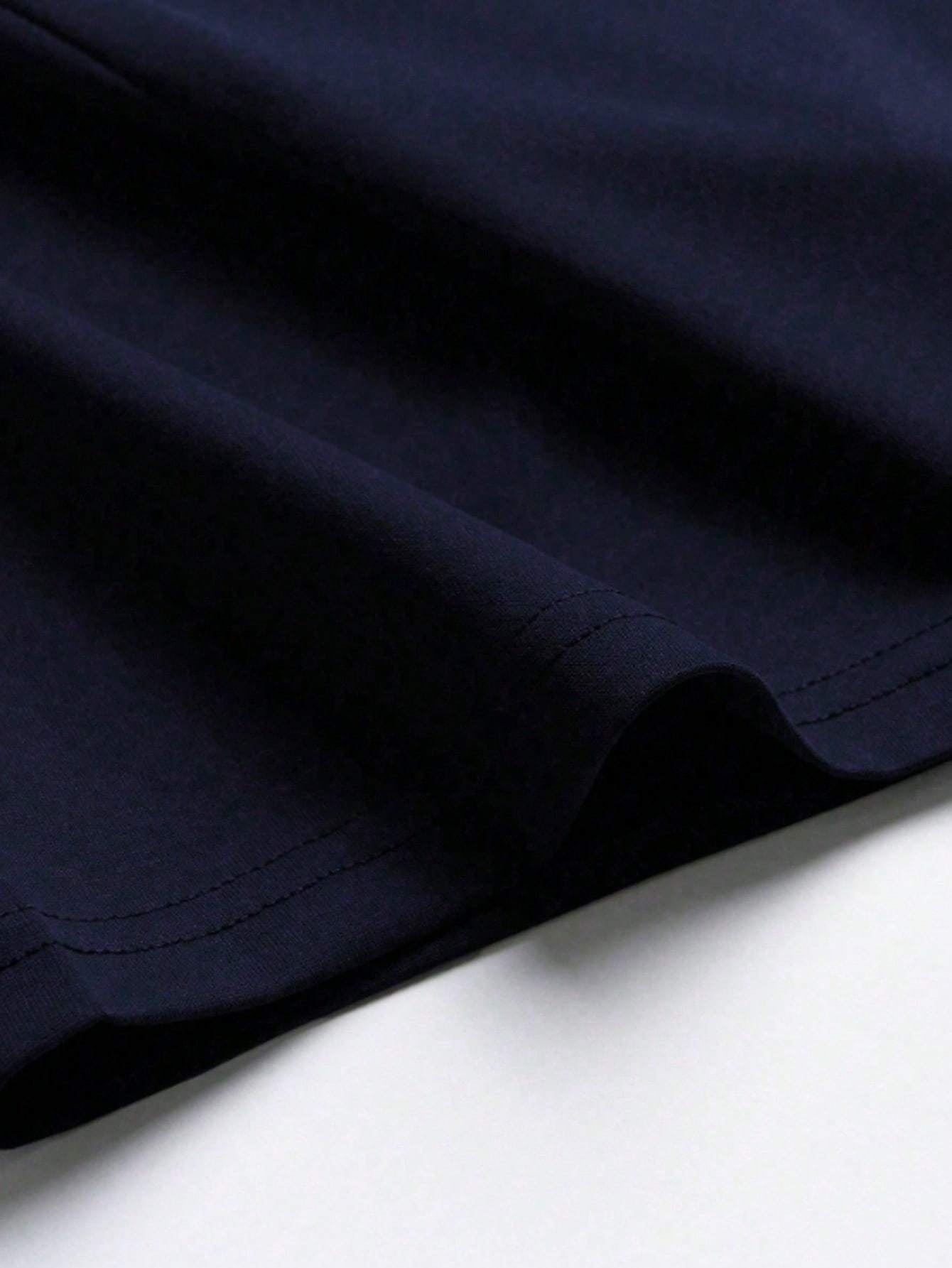Men'S Short Sleeve T-Shirt, 100% Polyester Fabric, Loose Fit with English Pattern, Fashion Casual Crew Neck Top for Spring and Summer Outdoor Wear, Suitable for 11 Festivals