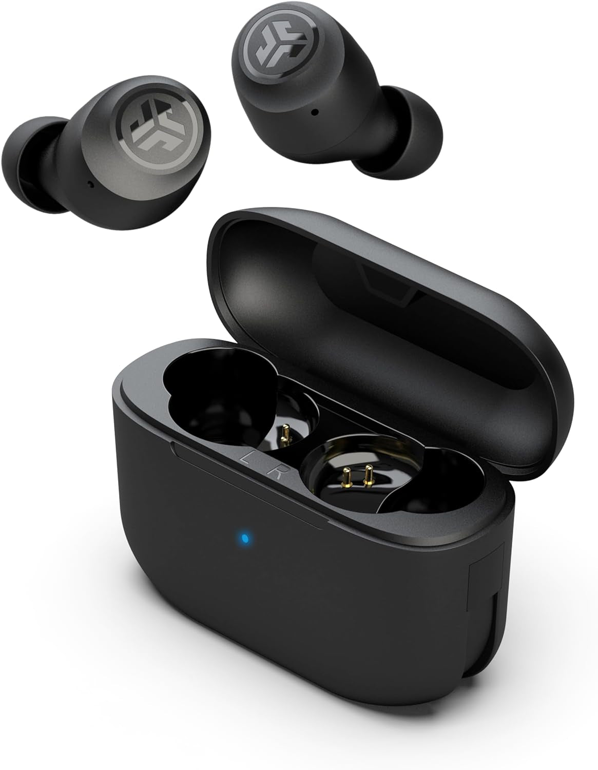 Jlab Go Air Pop True Wireless Bluetooth Earbuds & Charging Case - Black, Dual Connect, IPX4 Sweat Resistance, Bluetooth 5 Connection, 3 EQ Sound Settings Signature, Balanced, Bass Boost