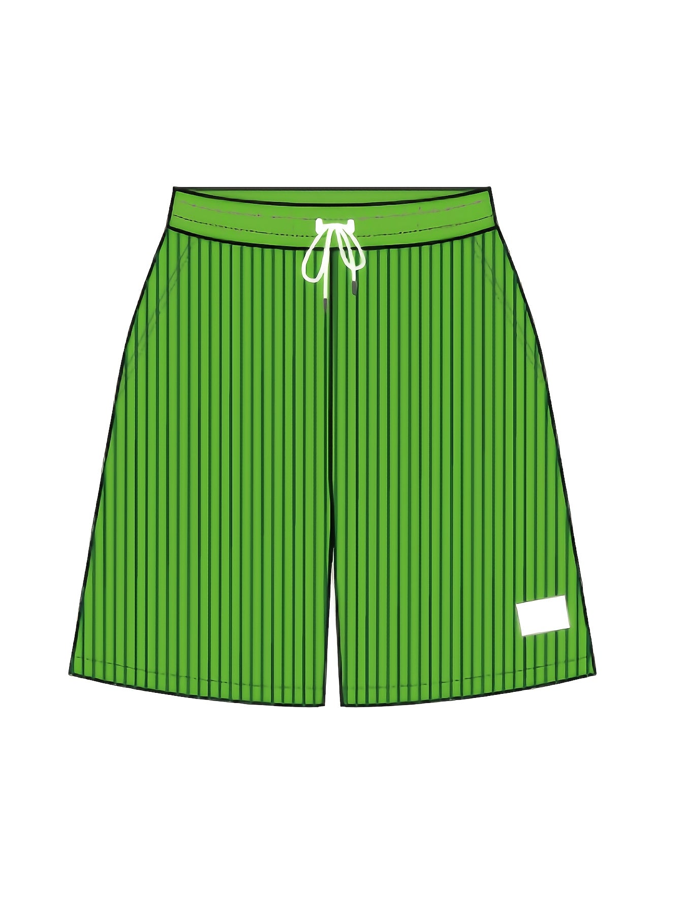 Men's Casual Corduroy Shorts with Drawstring Waist, Side Pockets, and "California" Print - Black, Polyester, All-Season Wear for Outdoor Activities