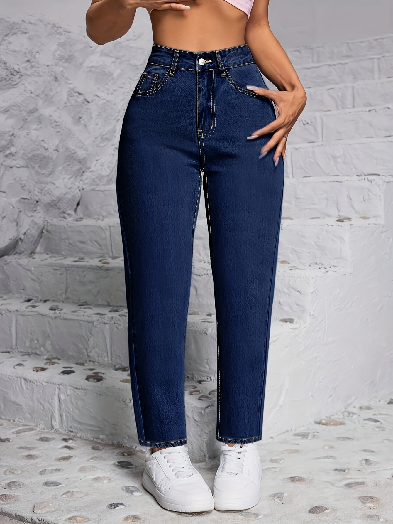 K.1978 Women's Slim-Fit Stretch Denim Jeans - Casual High-Waist, Machine Washable, All-Season Fashion