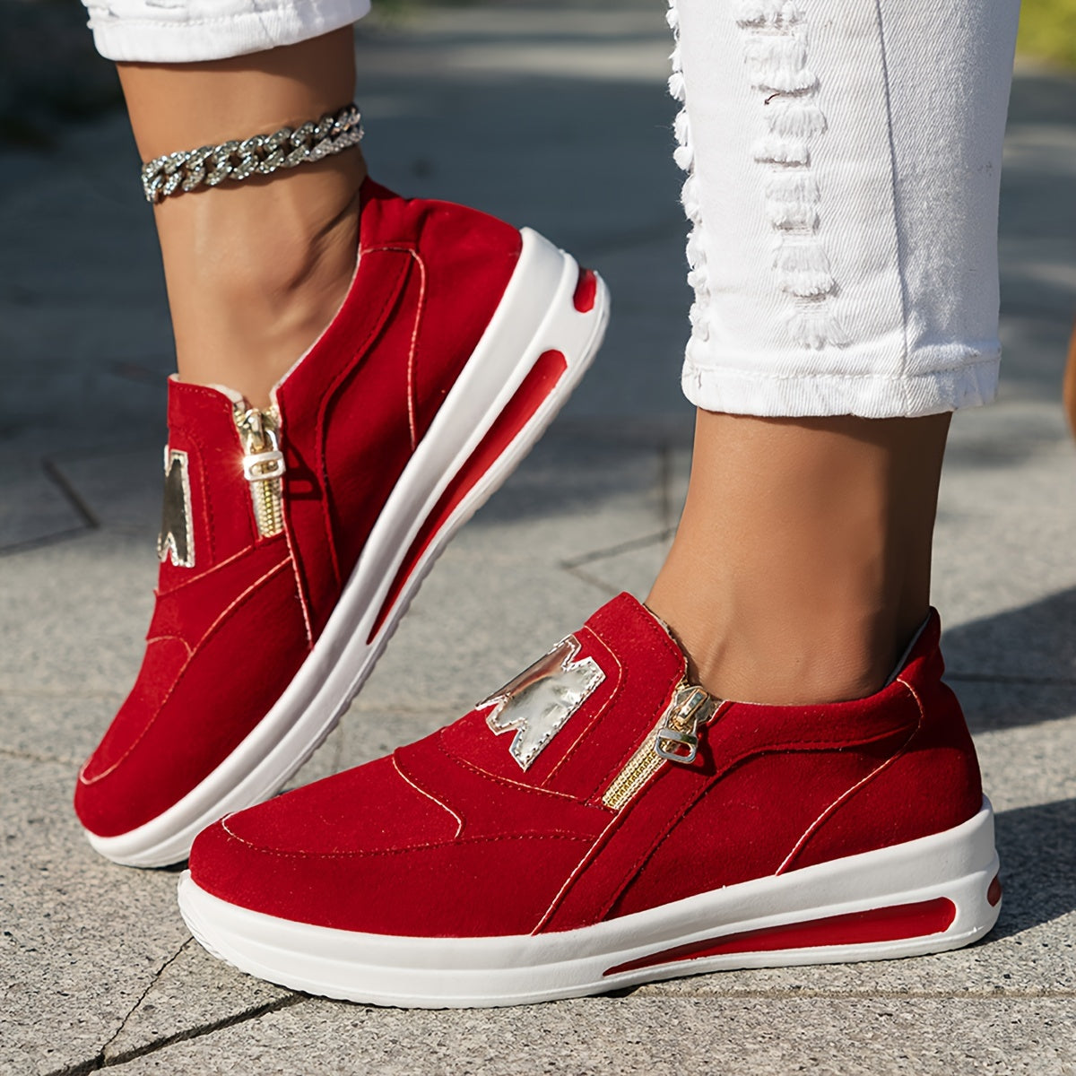Women's Low-Top Sneakers, Breathable Mesh Upper, Soft Insole, PU Outsole, Comfortable And Lightweight, Suitable For All Seasons plus size