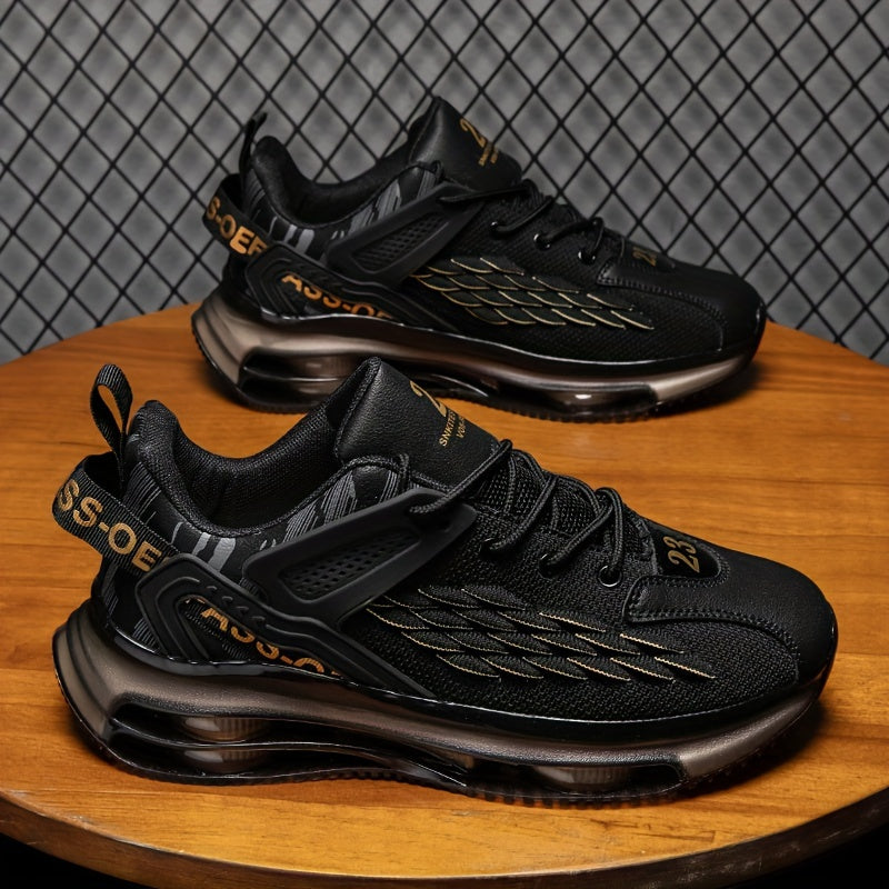 Men'S Casual Sneakers - Comfortable Lightweight Athletic Shoes with Lace-Up Closure, Solid Color Low Top Design, Breathable Fabric Upper Lining, MD Sole - for Active Male