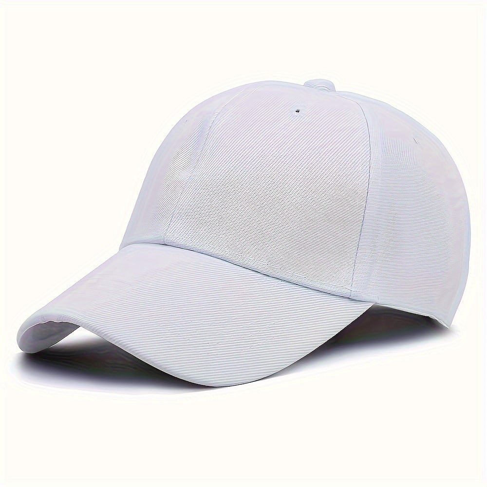 Solid Color Sun Protection Casual Sun Hat, Adjustable Baseball Cap, Curved Brim Fashion Outdoor Dad Hat For Women & Men