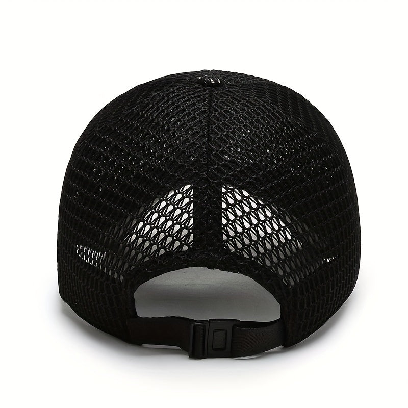 EDIKO Breathable Mesh Baseball Cap, Unisex Summer Trucker Hat, Outdoor Sports Running Cap, Woven Textile Material ≥80%, Hand Wash Only