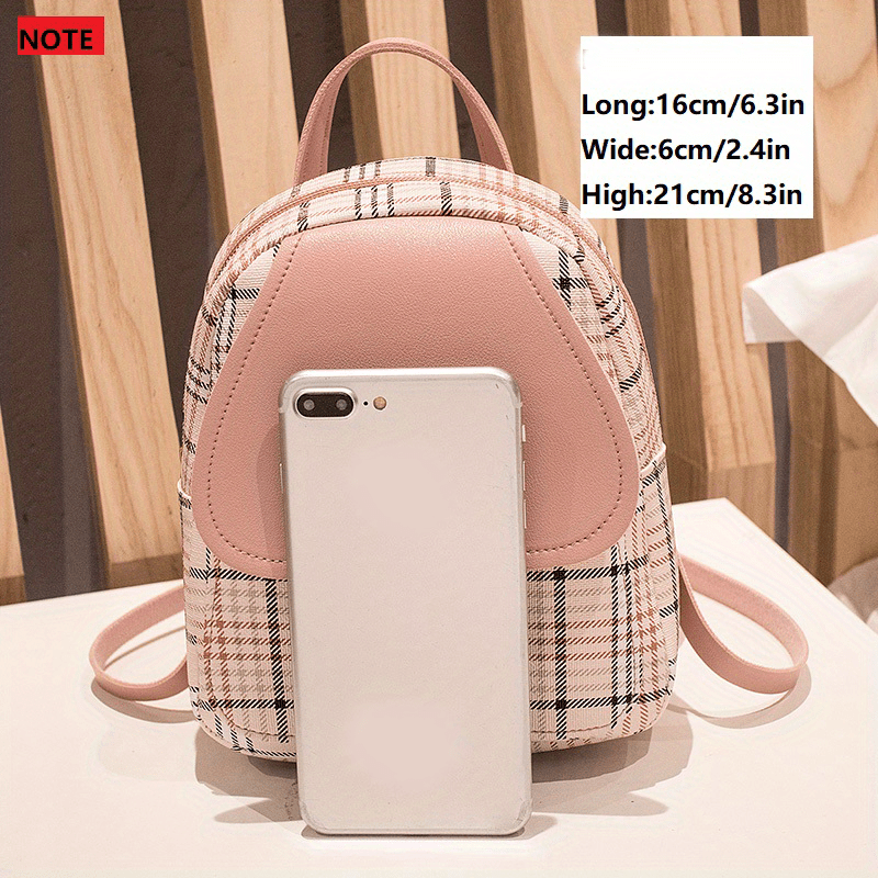 Adjustable Strap Grid Backpack, Cute Backpack, Zipper Casual Shoulder Bag, Card Wallet, Casual Phone Pouch, Leisure Camera Bag, Coin Purse, Key Pouch, Shoulder Bag, Crossbody Bag, Convertible Backpack.