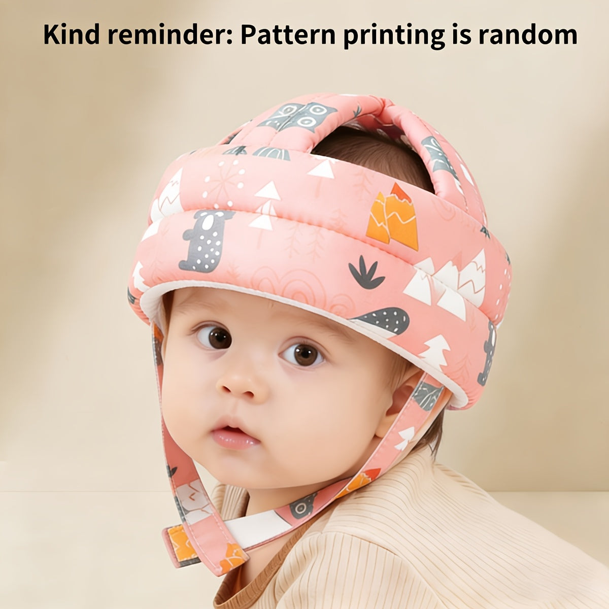 Adjustable Infant Baby Hat with Cute Cartoon Floral Print