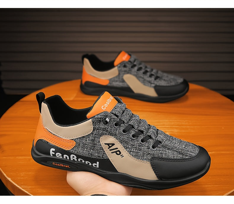 Men's Vintage Old School Style Sneakers, Comfy Non Slip Durable Canvas Breathable Shoes, Men's Footwear