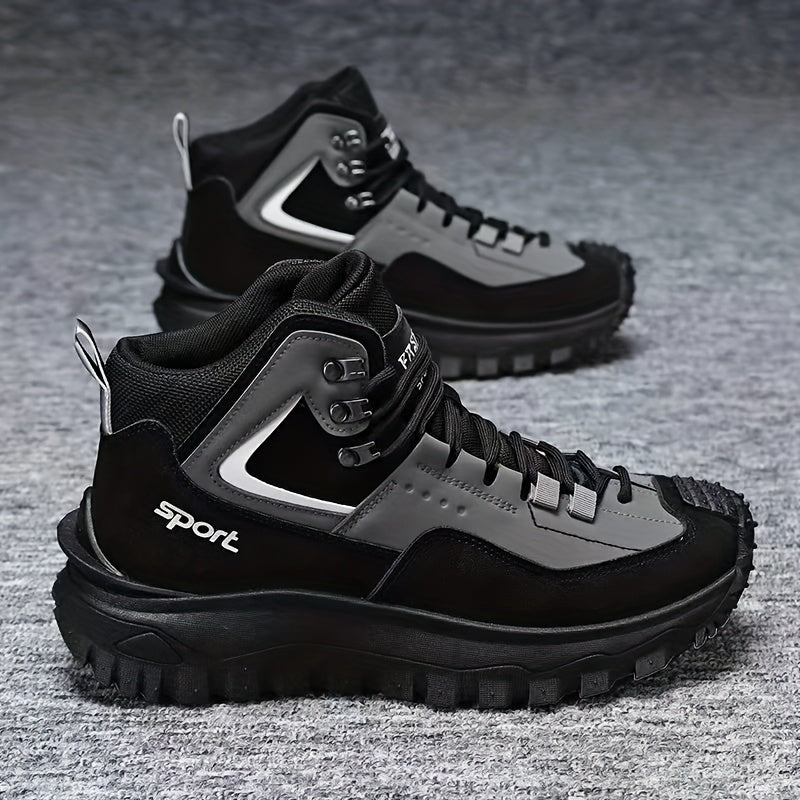 Men's Outdoor Hiking Boots - Breathable PU Upper, Thick Sole, Excellent Traction, Ideal for Mountain Climbing and Trekking | Military Boots | Camping Gear