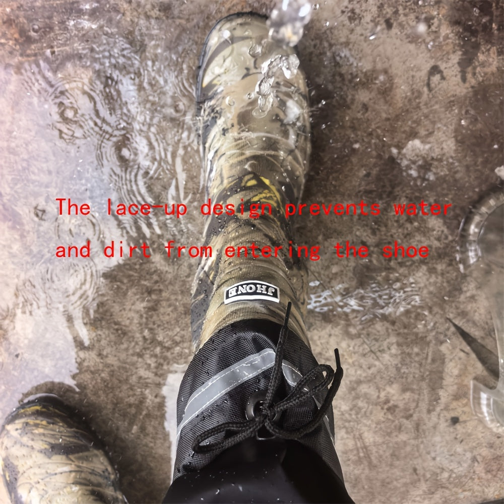 Men's Waterproof Camouflage PVC Rain Boots for Outdoor Work