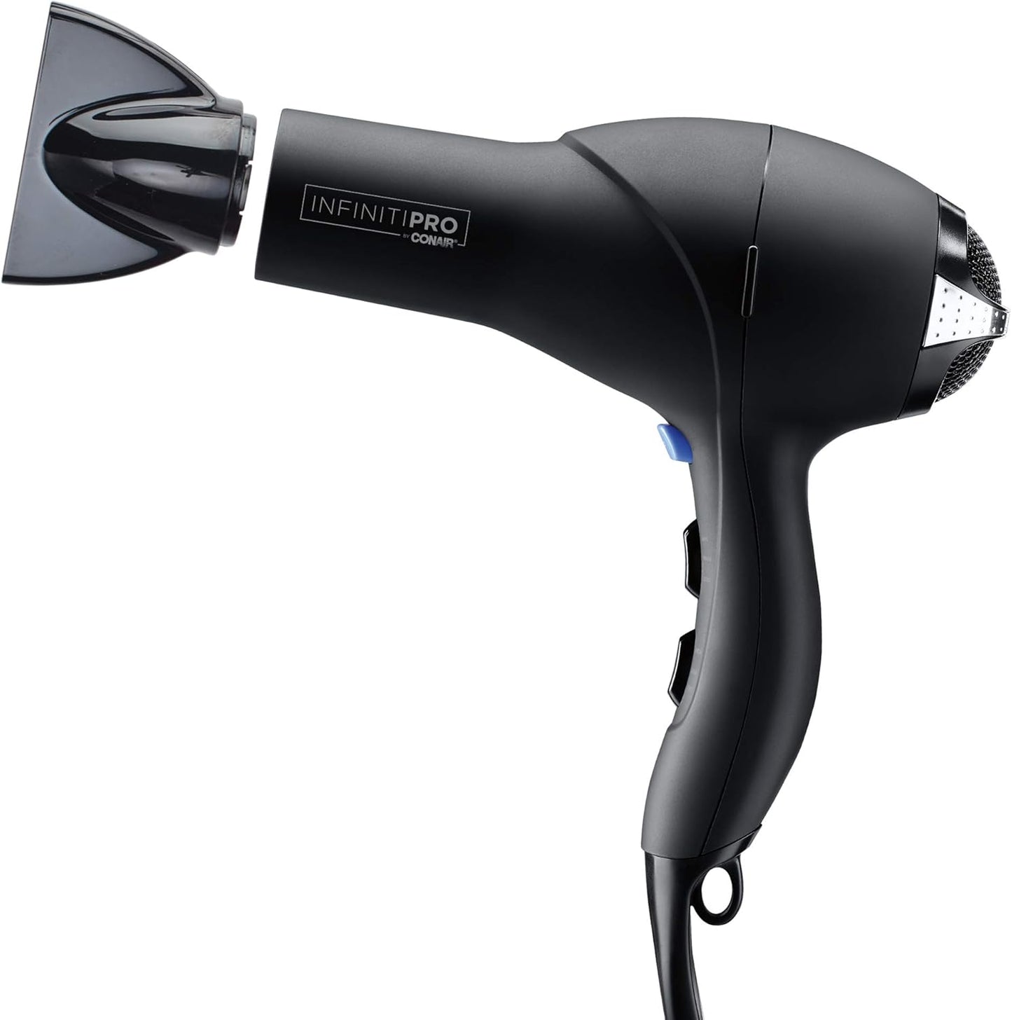 INFINITIPRO by CONAIR Hair Dryer with Diffuser | AC Motor Pro Hair Dryer with Ceramic Technology | Includes Diffuser and Concentrator | Black | Packaging May Vary