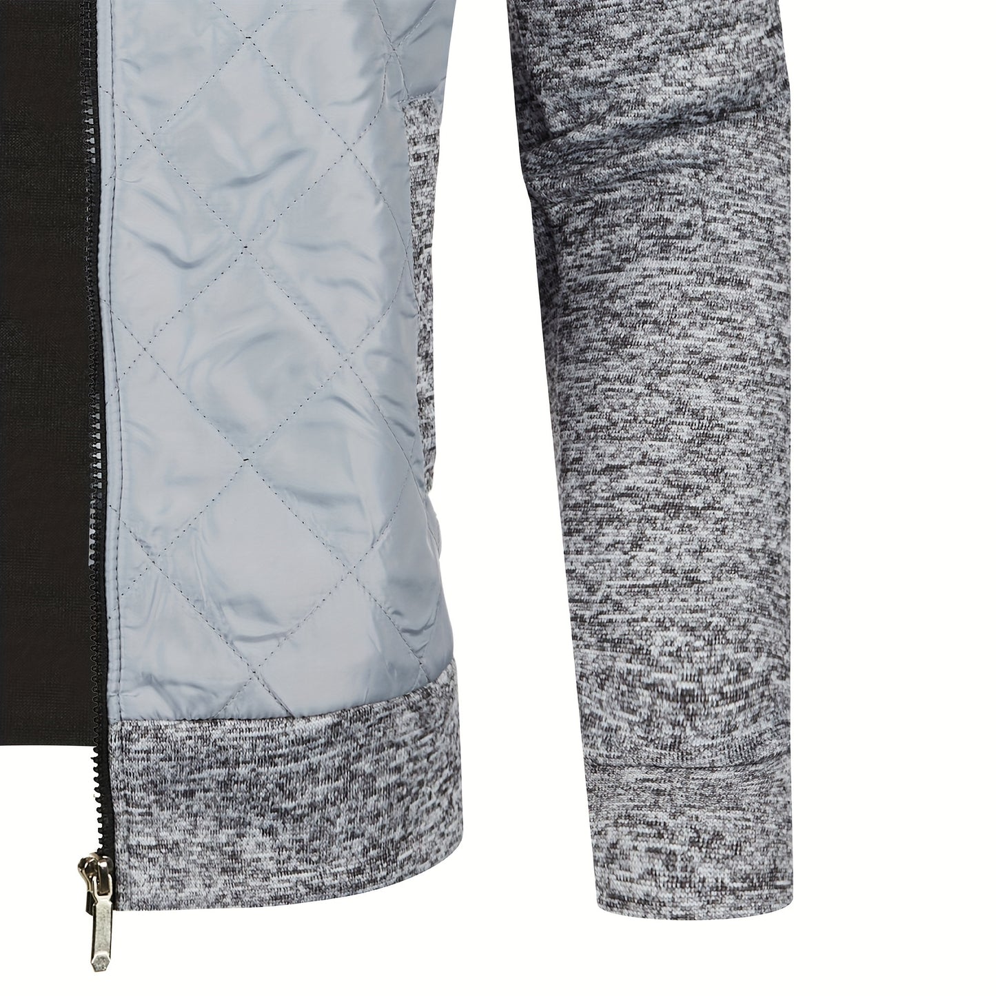 Men's Knitted Cardigan Jacket, Autumn Winter Casual Stand Collar Full Zip Coat, Long Sleeve Regular Fit Jacket