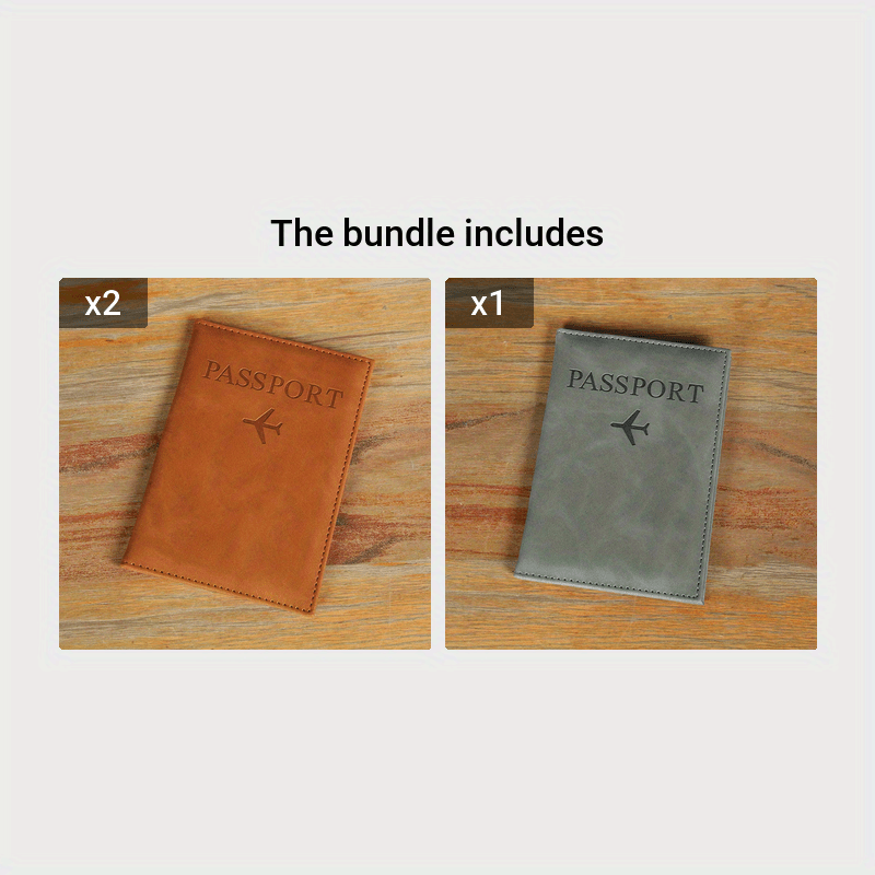 PU Simple Passport Holder Passport Protection Case Ճանապարհորդական անձնագրի ID կրեդիտ քարտի կափարիչ