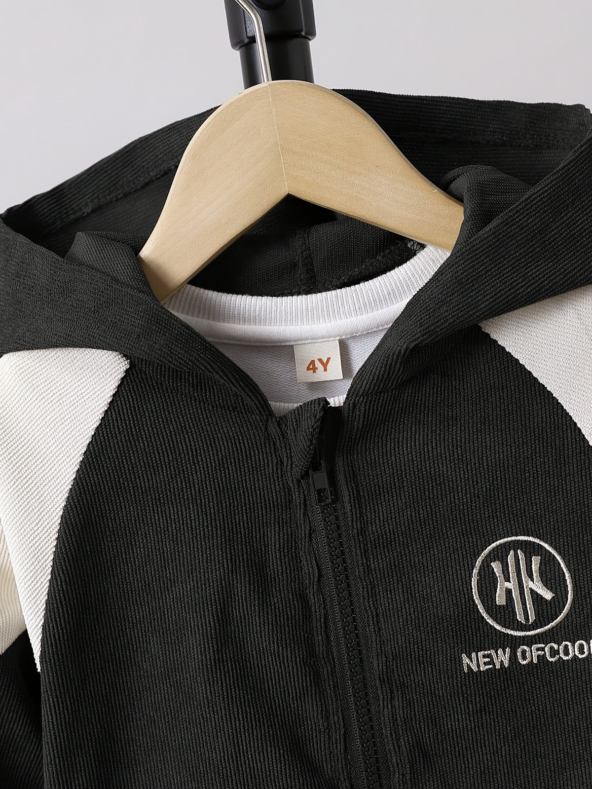 Boys' Casual Hooded Zip-Up Jacket & Pants Set for Spring/Fall - ayq