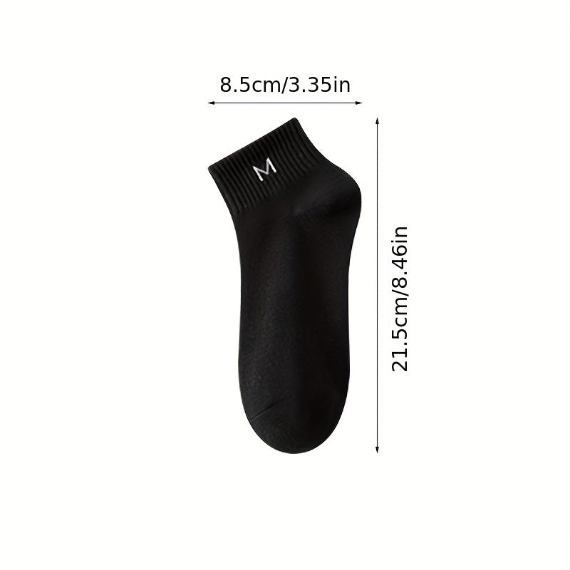 5pairs Men's Thin Mesh Breathable Sweat Absorption Socks For Summer, Men's Trendy Socks