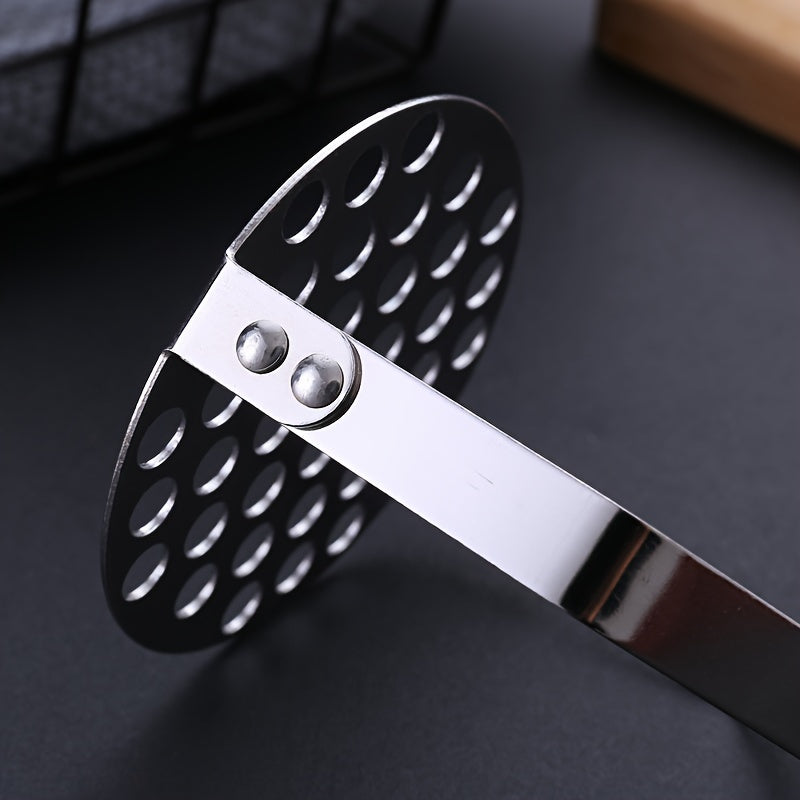 Stainless Steel Potato Ricer Masher - ձեռքով ձեռքի խոհանոցային մամլիչ գործիք բանջարեղենի, մրգերի, չլիցքավորված խոհանոցային սպասքի համար. տնային և դպրոցական պարագաների դիմացկուն բազմաֆունկցիոնալ ջարդիչ