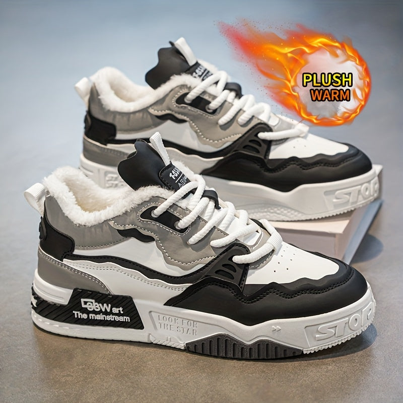 Տղամարդկանց և կանանց ամենագնաց ձմեռային տաք ձյունե կոշիկներ և սպորտային կոշիկներ՝ ամուր PU և PVC քարշակման անվադողեր, ցածր, կապովի, բացօթյա կոշիկներ՝ սառույցի, ցեխի, ձյան և առօրյա հագուստի համար՝ ունիսեքս ամենագնացի զգացողություն (ATV անհրաժեշտ չէ)