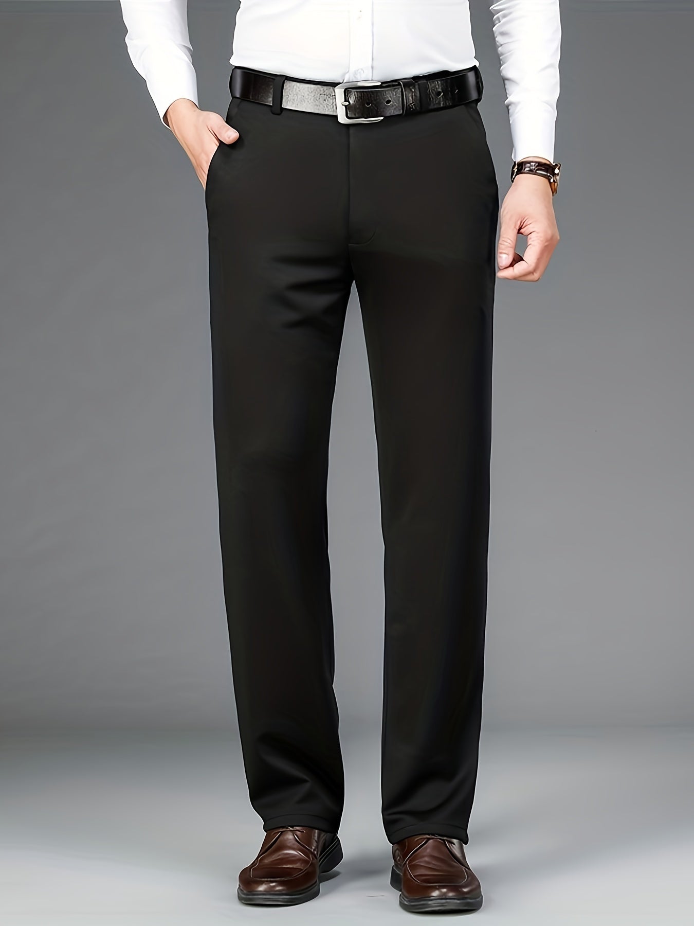 Classic Men'S Dress Pants, Solid Color Trousers for Spring And Summer Business Occasions, Featuring a Timeless Luxurious Style, Y90.