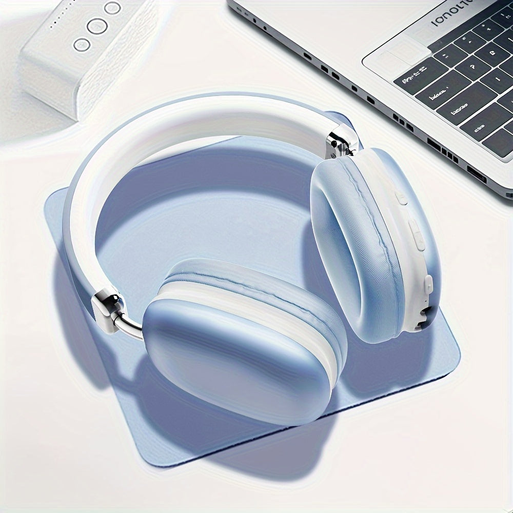 Upgraded Wireless Headphones, Good Sound Quality Wireless Headphones, Lightweight Foldable Earbuds with Built-in Microphone, Compatible with 3.5mm / 0.14in Audio Cable, Suitable for Travel/Work/Laptop/PC/Mobile Phone Stereo,
