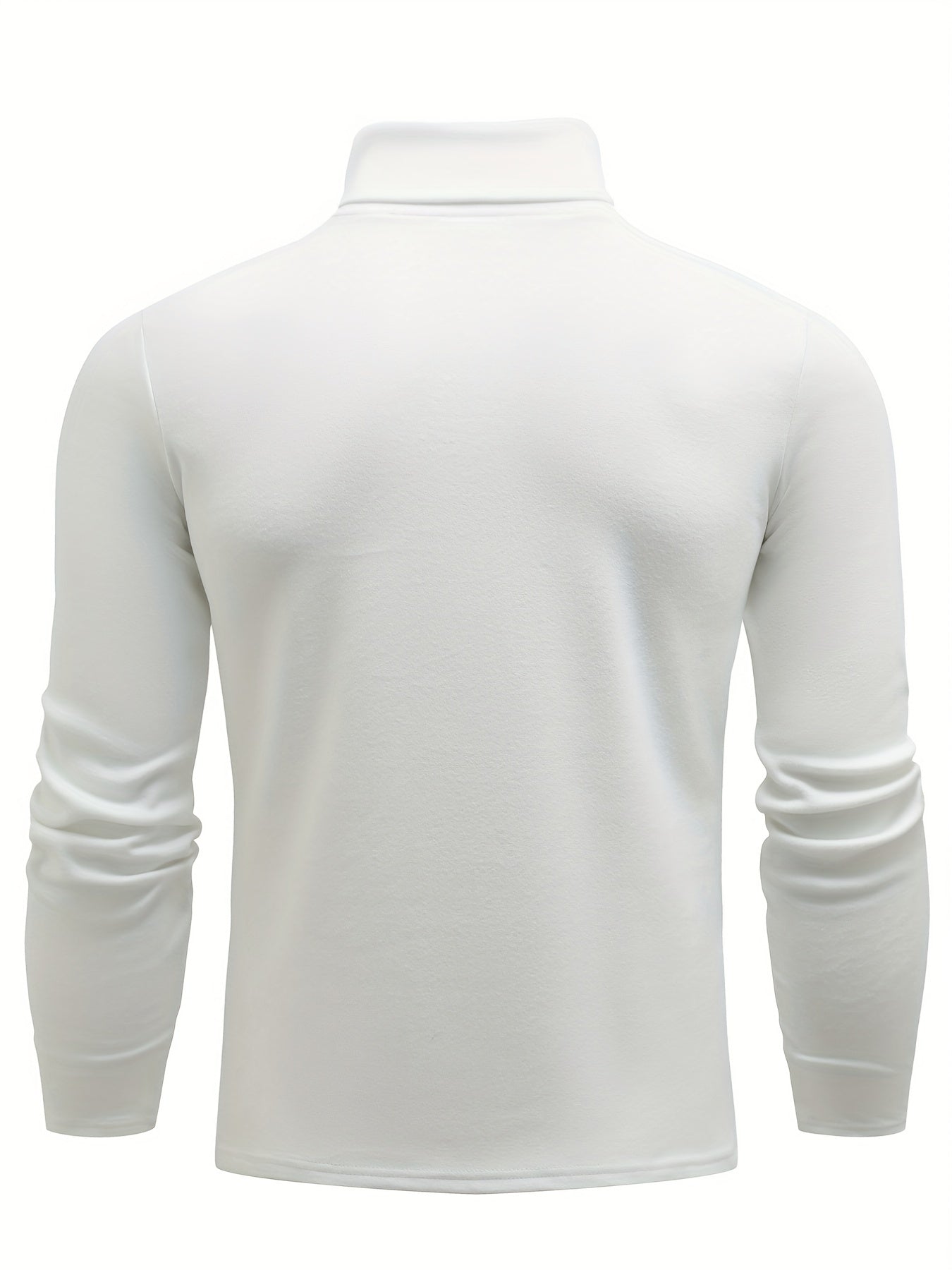Casual Solid Men's Autumn And Winter Turtleneck Long-sleeved Fit T-shirt