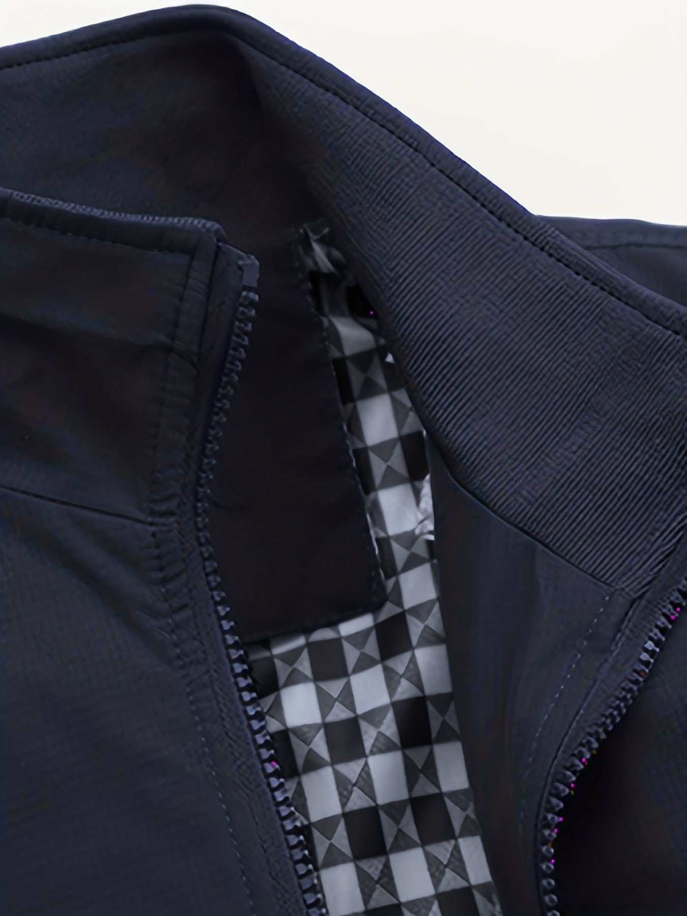 Men's Long Sleeve Zip Up Stand Collar Coat, Business Stand Collar Jacket With Zipper Pockets, Spring Autumn Men's Clothing