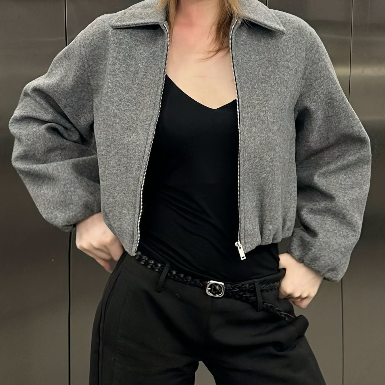 OUTTA BOX Աշուն/Ձմեռ առօրյա նորաձև էլեգանտ թվիդե թռիչքային բաճկոն կանացի երկար թևքերով վերարկու