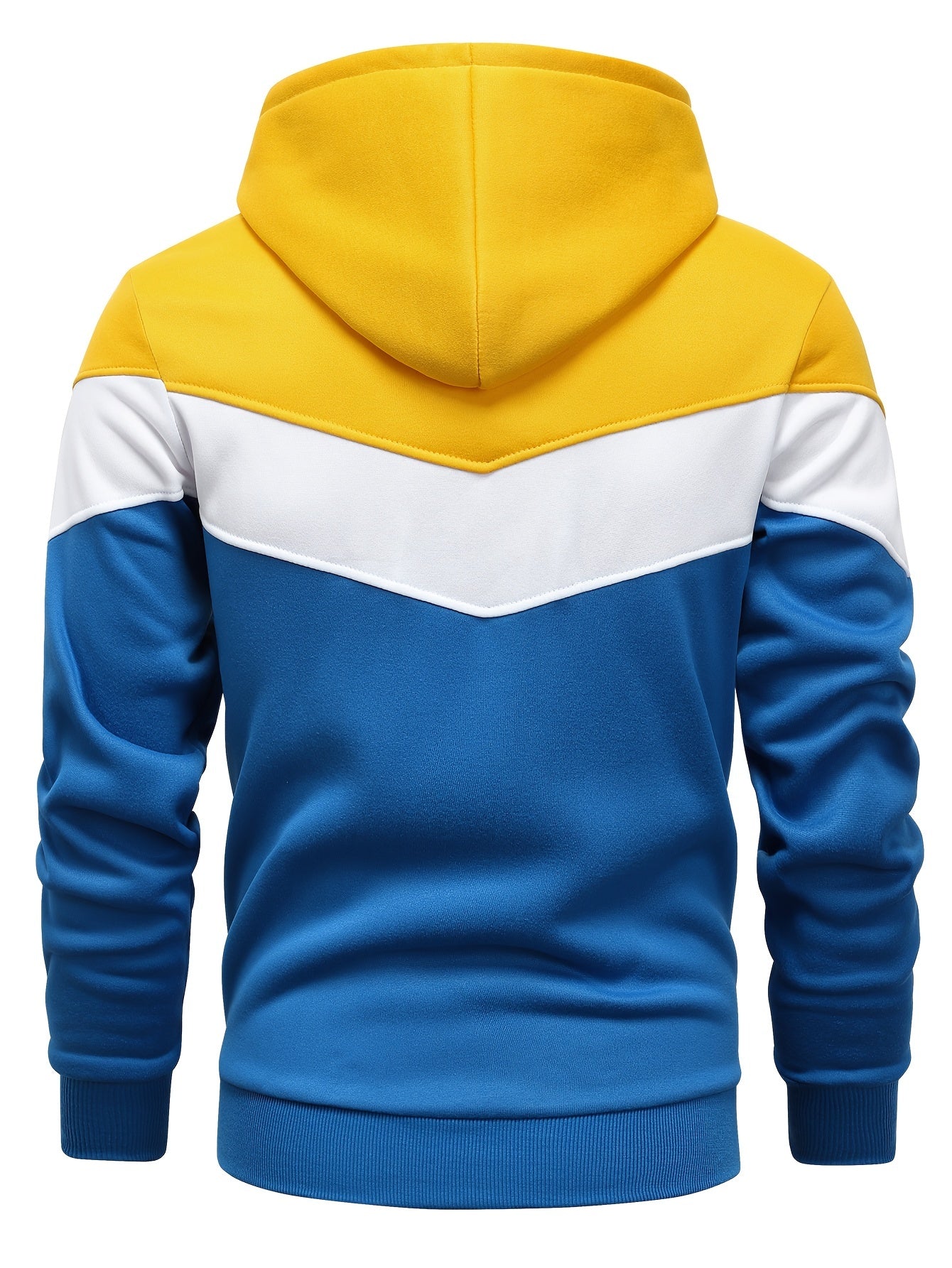 Men's Color Block Hoodie - Casual Graphic Design Pullover With Kangaroo Pocket For Winter And Fall Streetwear - Great Gift