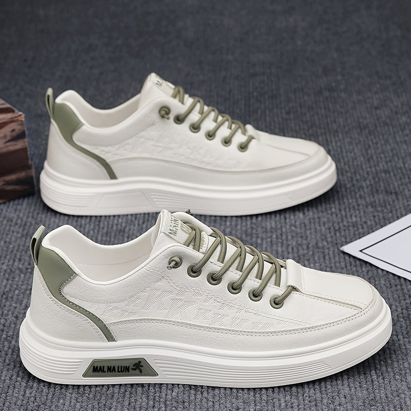 Men's Casual Shoes With Elastic Lace Breathable Skateboard Shoes, Comfy For Outdoor Walking Traveling All Seasons