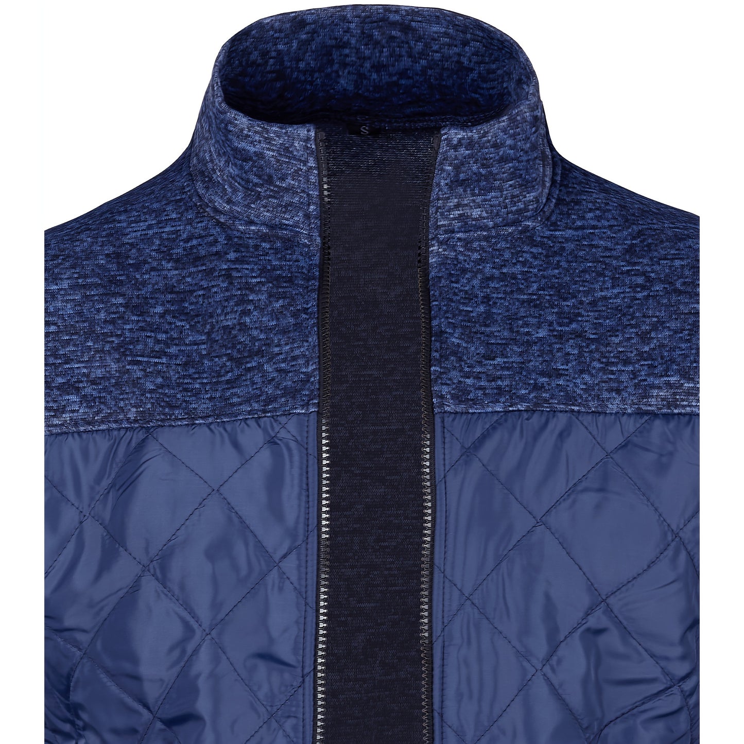 Men's Knitted Cardigan Jacket, Autumn Winter Casual Stand Collar Full Zip Coat, Long Sleeve Regular Fit Jacket