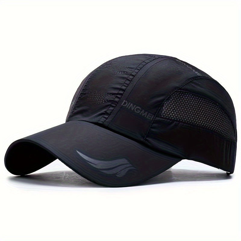 Sweat-Proof, Men's Quick-Dry Breathable Baseball Cap - Lightweight, Acrylic Sports Hat for Running & Casual Attire