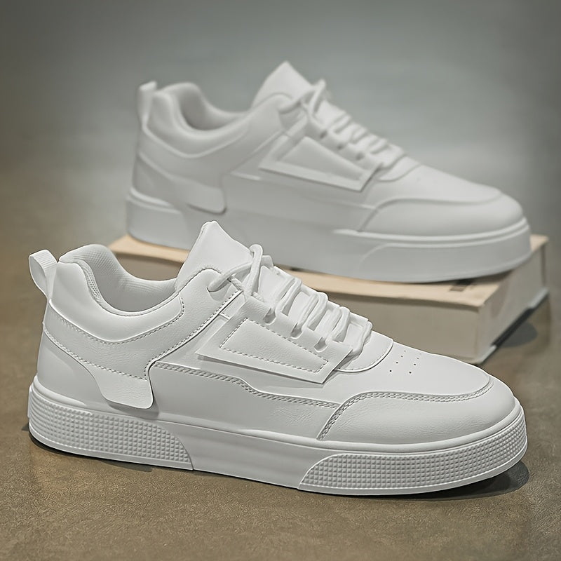 Men'S Stylish Low-Top Sneakers - Comfortable, Versatile Lace-Up with Durable PVC Sole, Ideal for Outdoor Activities, Casual Wear, and Skateboarding, Casual Footwear Minimalist Design Comfortable Footwear