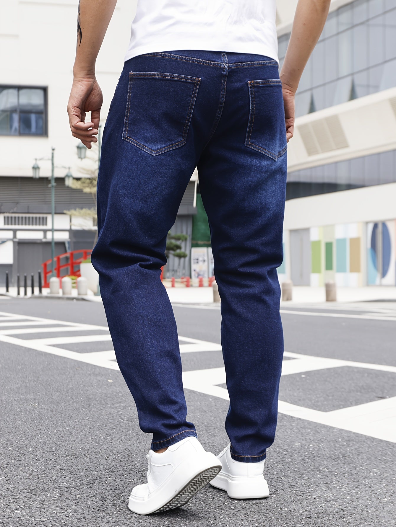 Men's Slim Fit Jeans - Rayon Blend, Stretch Denim, Solid Color, Machine Washable, Everyday Denim|Slim Fit Jeans|Rayon Blend Denim