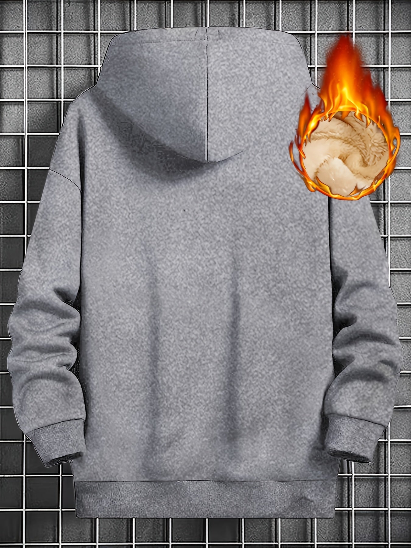 Men's Fleece-lined Cozy Hooded Sweatshirt With Drawstring And Kangaroo Pocket, Men's Hoodie For Winter Outdoor