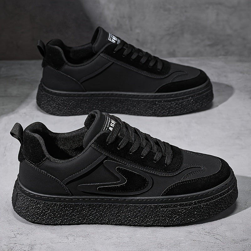 Men's Fashion Sneakers - Casual Lace-Up, All-Season Grip Shoes with Durable PU & EVA Material, Movement Style, Leisure Style, Four Seasons