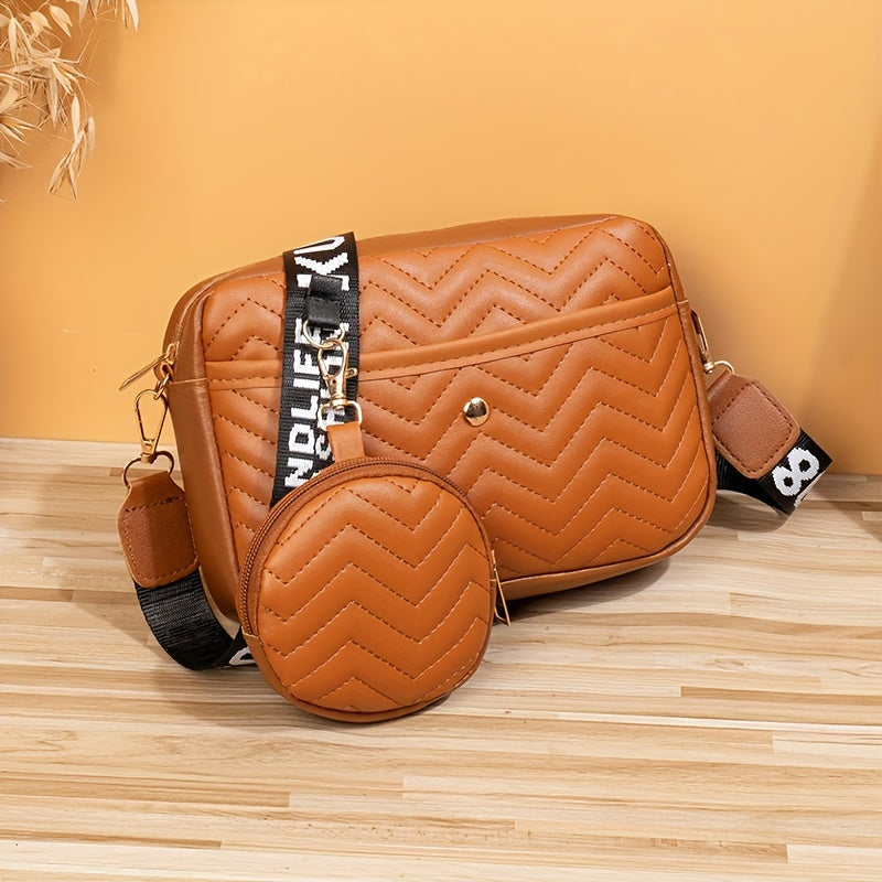 Women's Bag Small Square Bag New Korean Version Shoulder Crossbody Bag Two-piece Set