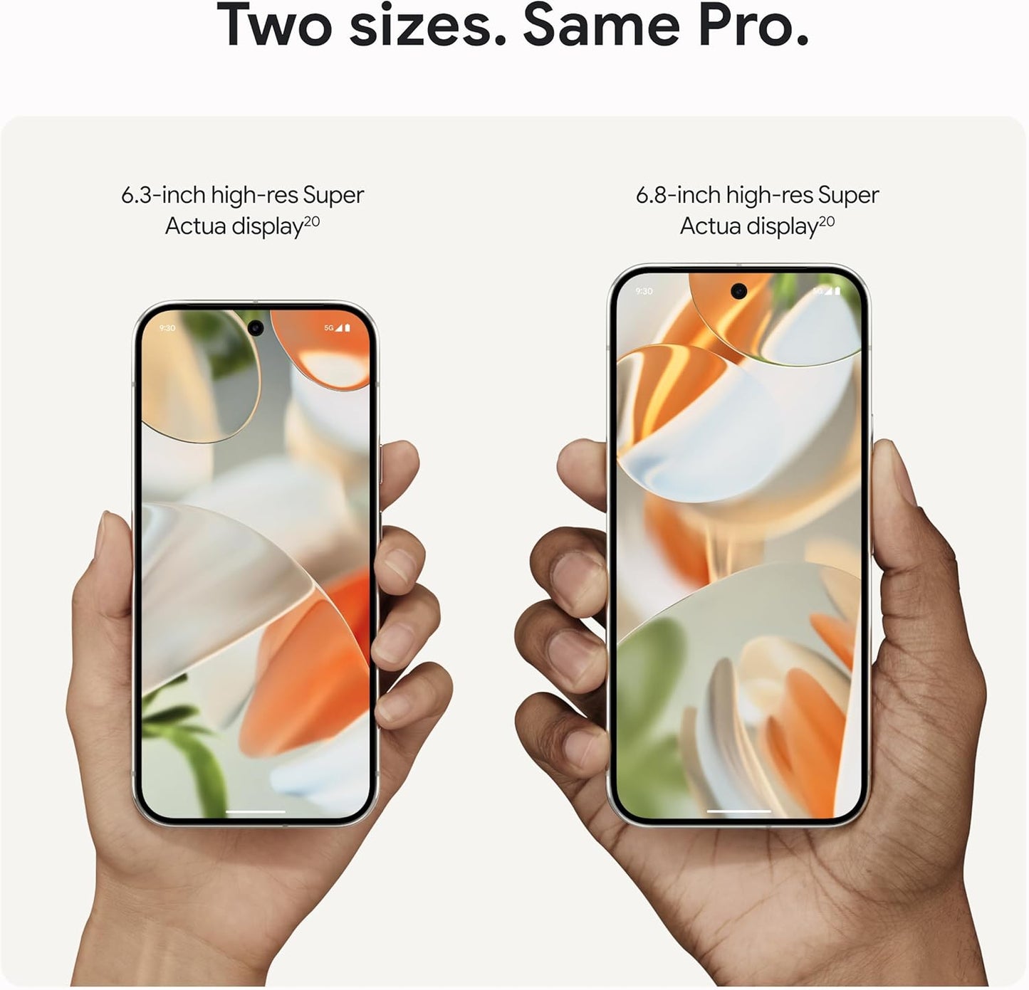 Google Pixel 9 Pro - Unlocked Android Smartphone with Gemini, Triple Rear Camera System, 24-Hour Battery, and 6.3" Super Actua Display - Hazel - 256 GB