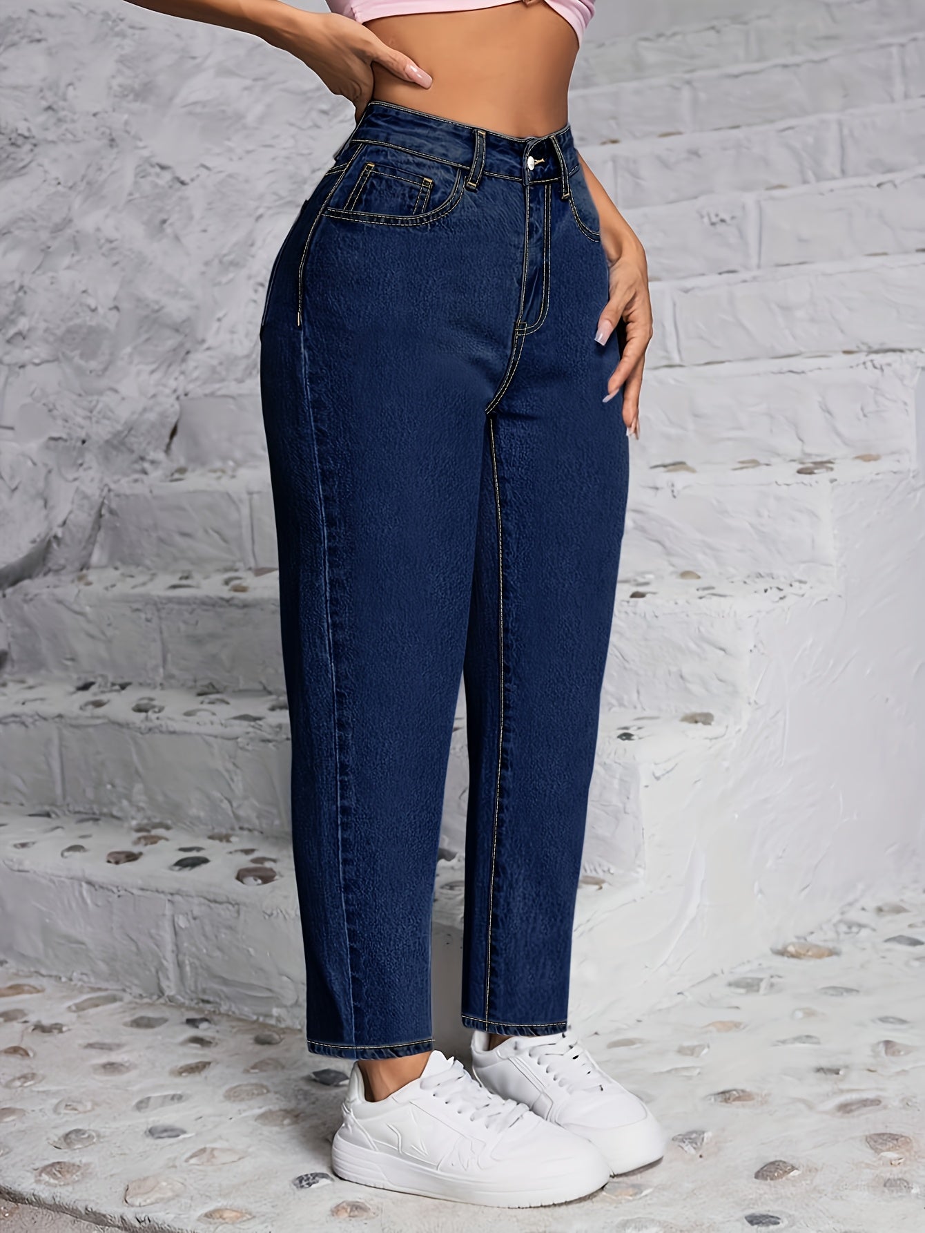 K.1978 Women's Slim-Fit Stretch Denim Jeans - Casual High-Waist, Machine Washable, All-Season Fashion