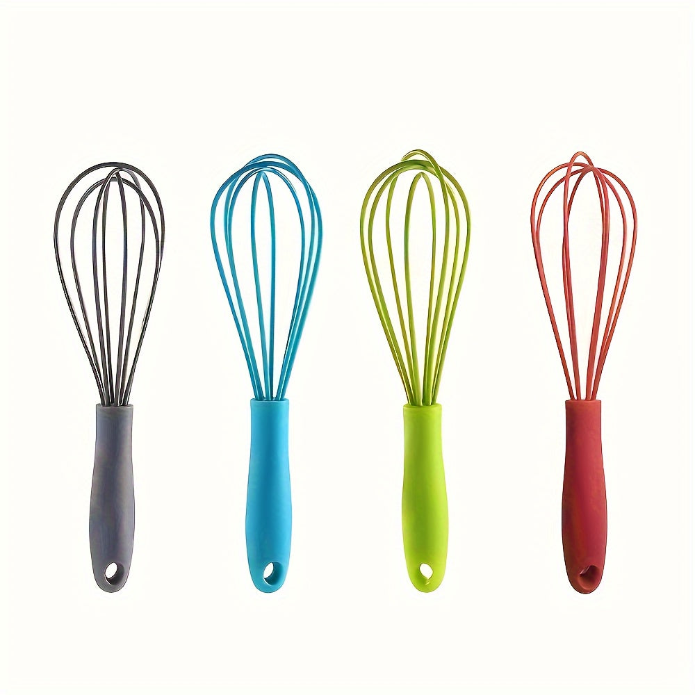 1pc/4pcs Silicone Mini Whisk - Perfect for Adults - Ideal for Blending, Whisking, Beating, And Stirring - Essential Baking Tool And Kitchen Gadget - Back to School Supply - for Baking Enthusiasts & St