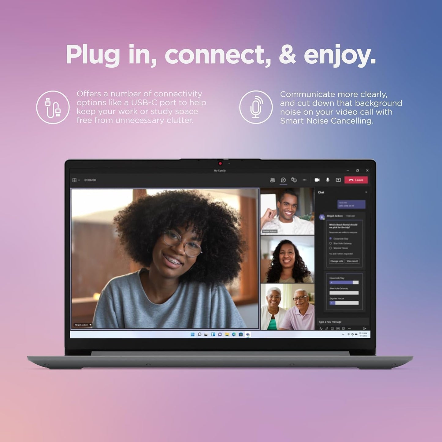 Lenovo Ideapad 1 Student Laptop, Intel Dual Core Processor, 20GB RAM, 1TB SSD + 128GB Emmc, 15.6" FHD Display, 1 Year Office 365, Windows 11 Home, Wi-Fi 6, Webcam, Bluetooth, SD Card Reader, Grey