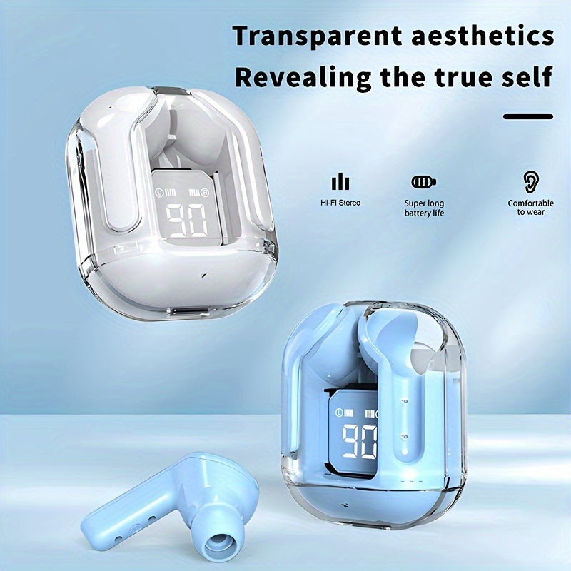 2024 TWS Wireless In-Ear Earbuds with LED Battery Indicator, 150mAh Long-Lasting Charge, Silicone Protective Case - Perfect Gift for Him & Her