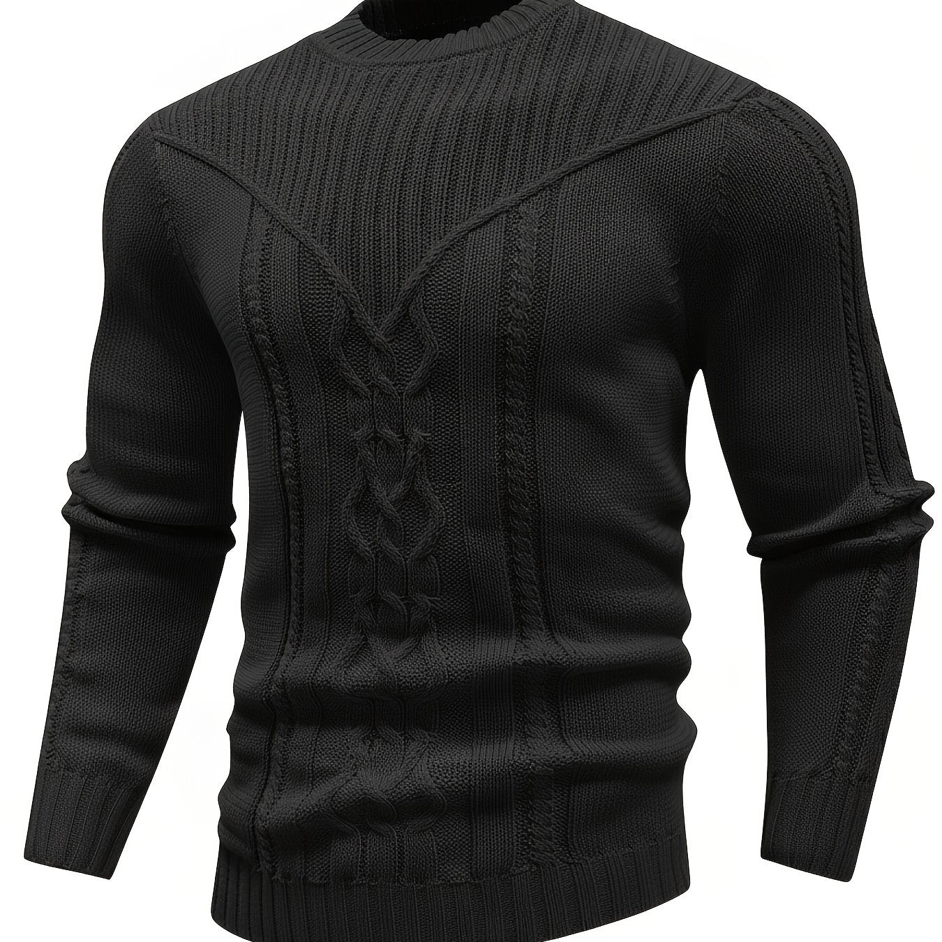 Նորաձև տրիկոտաժե կլոր վզնոցով սվիտեր-պուլովեր - փափուկ, շնչող, միջին ձգվողությամբ, երկար թևքերով, առօրյա վերնաշապիկ՝ քաղաքային զբոսանքների, փողոցների, զբոսանքների, բացօթյա գործունեության համար - իդեալական է աշնան և ձմռան համար