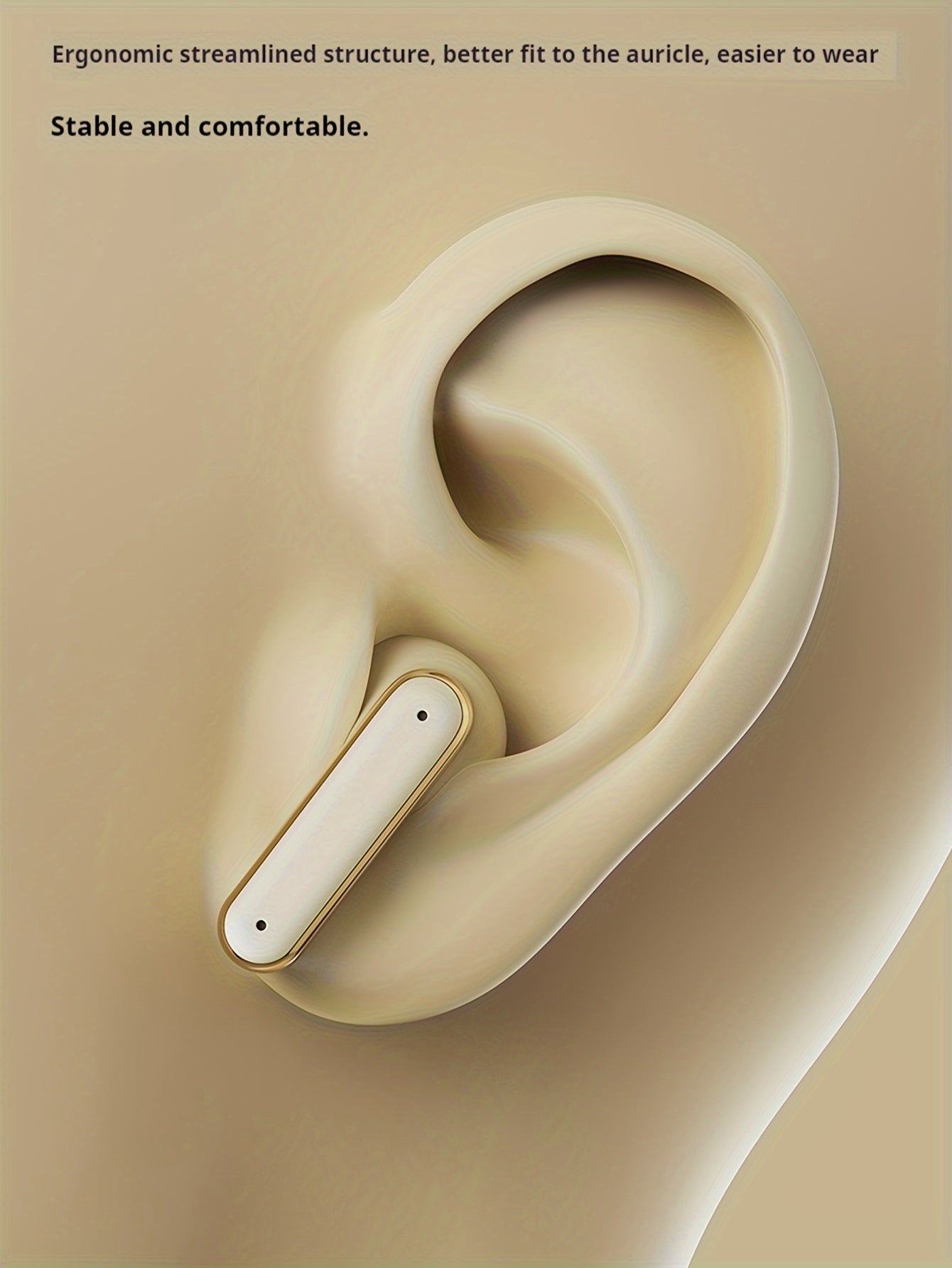 Նոր դիզայն True Wireless Music Semi-in-Ear ականջակալներ սպորտի համար, կոմպակտ ականջակալներ՝ TWS 9D HIFI ստերեո ձայնով, HD զանգով և Dolby Stereo-ով: Համատեղելի է Android-ի և Iphone-ի հետ երաժշտության և հեռախոսազանգերի համար: