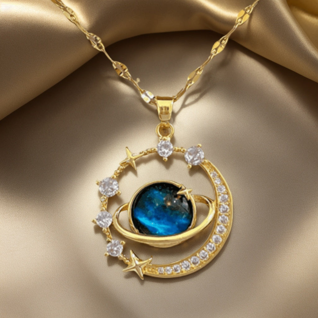 Fashion Planet Pendant Necklace