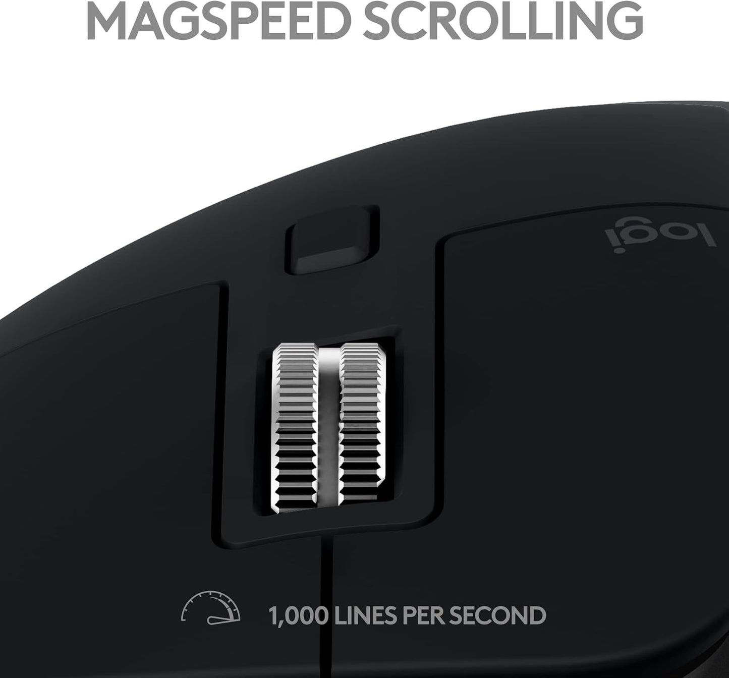 Logitech MX Master 3S for Mac - Wireless Bluetooth Mouse with Ultra-Fast Scrolling, Ergo, 8K DPI, Quiet Clicks, Track on Glass, Customization, USB-C, Apple, Ipad - Space Grey