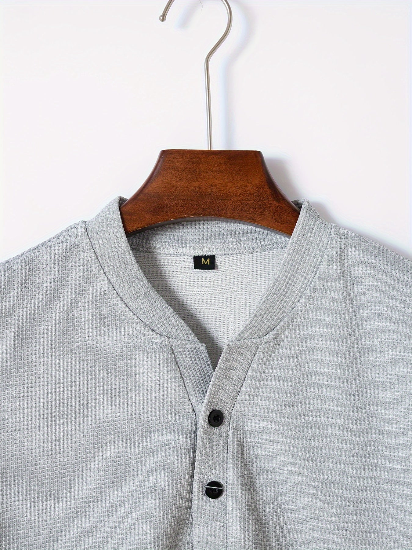 Men's Solid Waffle Stand Collar Short Sleeve Golf Shirts, Casual Style Slight Stretch Regular Fit Summer Tops, Summer Golf Shirts