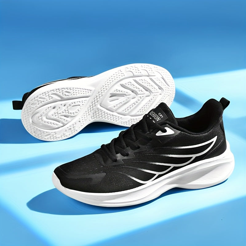 2025 New Arrival Men'S White Red Sneakers - Breathable Mesh, Soft Bottom, Casual Sports Shoes for Running Daily Wear, Casual Athletic Shoes Modern Casual Shoes Breathable Upper, Running Shoes