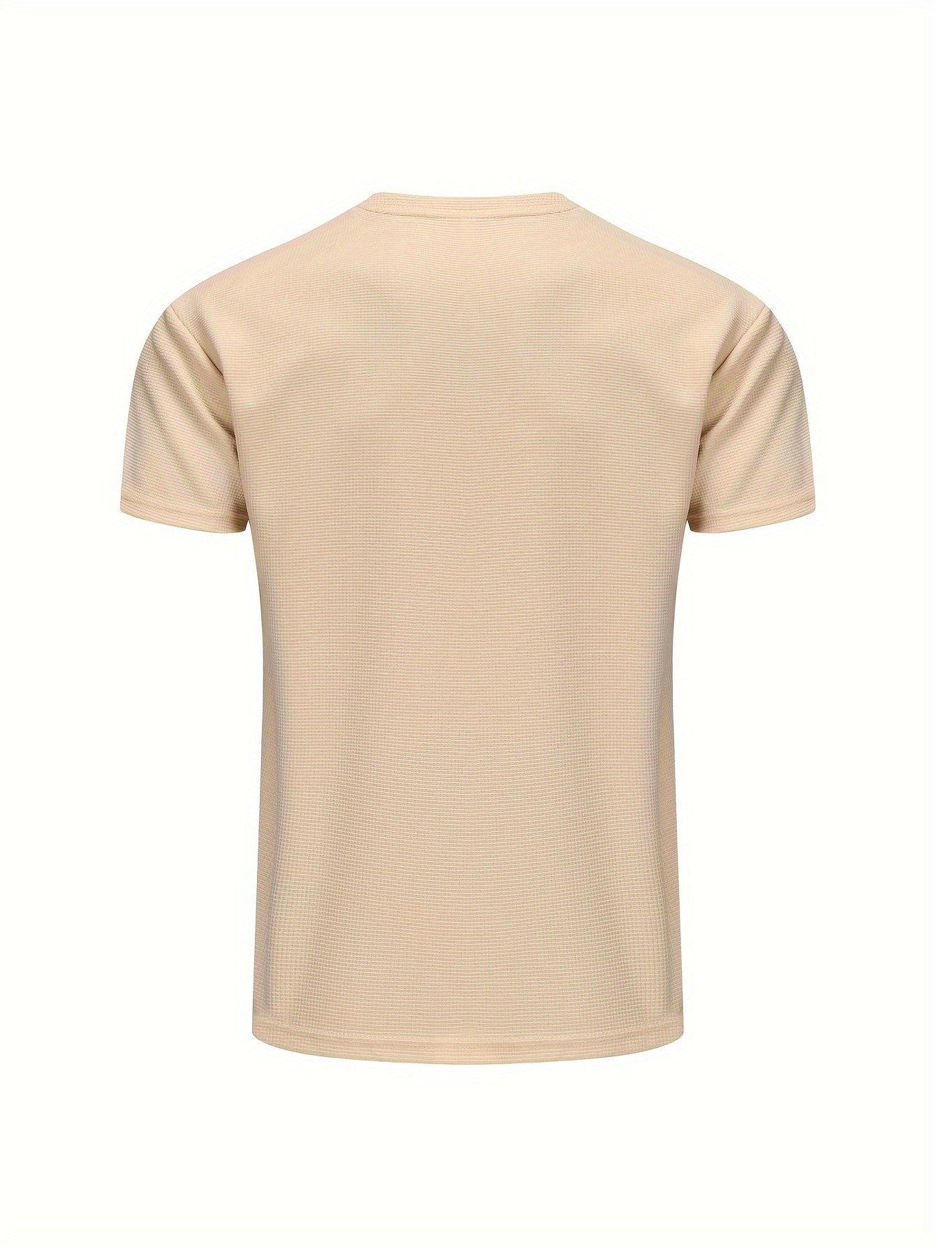 Men's Solid T-shirt With Chest Pocket, Casual Short Sleeve Crew Neck Tee, Men's Clothing For Summer Outdoor